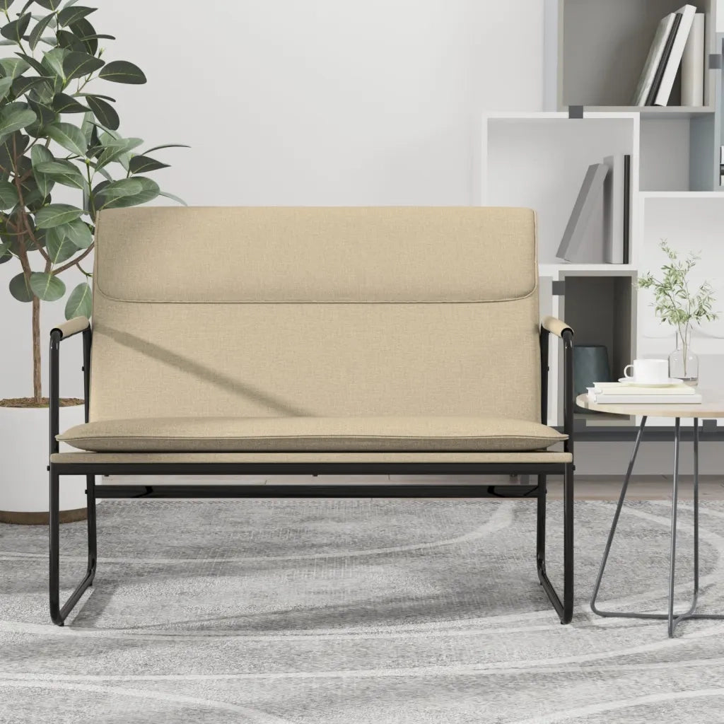 Panca-Sgabello-Poggiapiedi Crema 100x64x80 cm in Tessuto