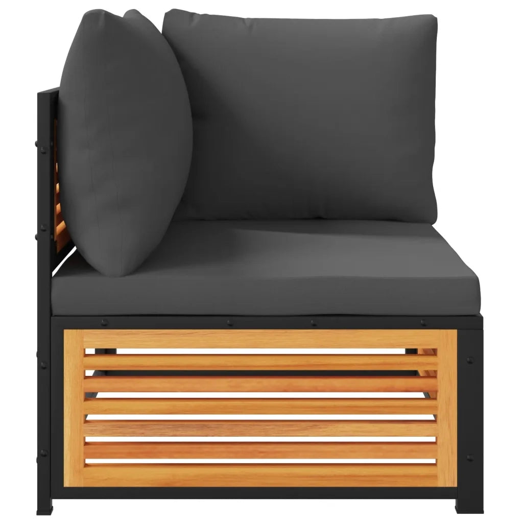 vidaXL Set Divani da Giardino 2pz con Cuscini Legno Massello di Acacia