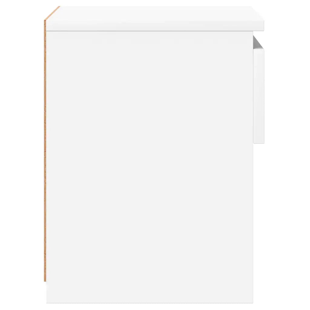 Comodini 2 pz Bianco Lucido 40x30x39 cm in Truciolato cod mxl 49296