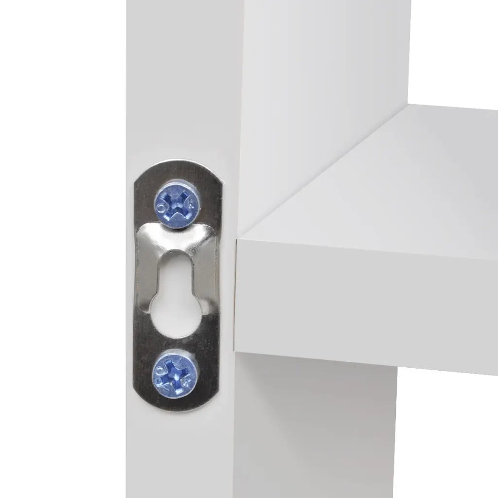 Espositore da Parete Galleggiante 8 Scomparti Bianco CFW2289854