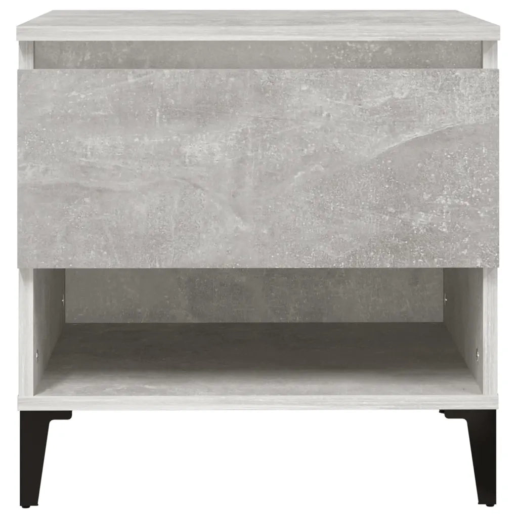 Tavolini 2 pz | Tavolo laterale Grigio Cemento 50x46x50 cm in Legno Multistrato