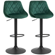 SET 2 SGABELLI DA BAR CON SCHIENALE E ALTEZZA REGOLABILE INDUSTRIAL VERDE