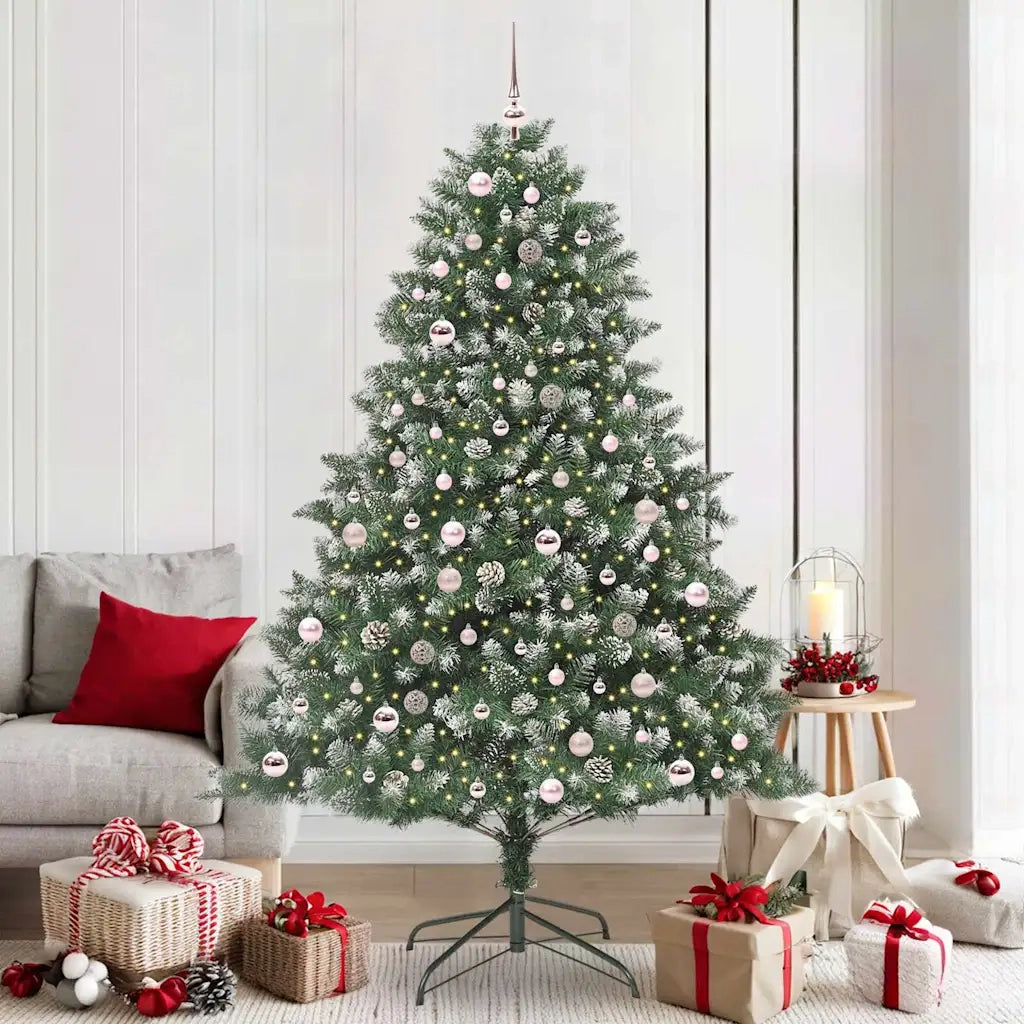 Albero di Natale artificiale con 300 LED Verde 210 cm 3395247