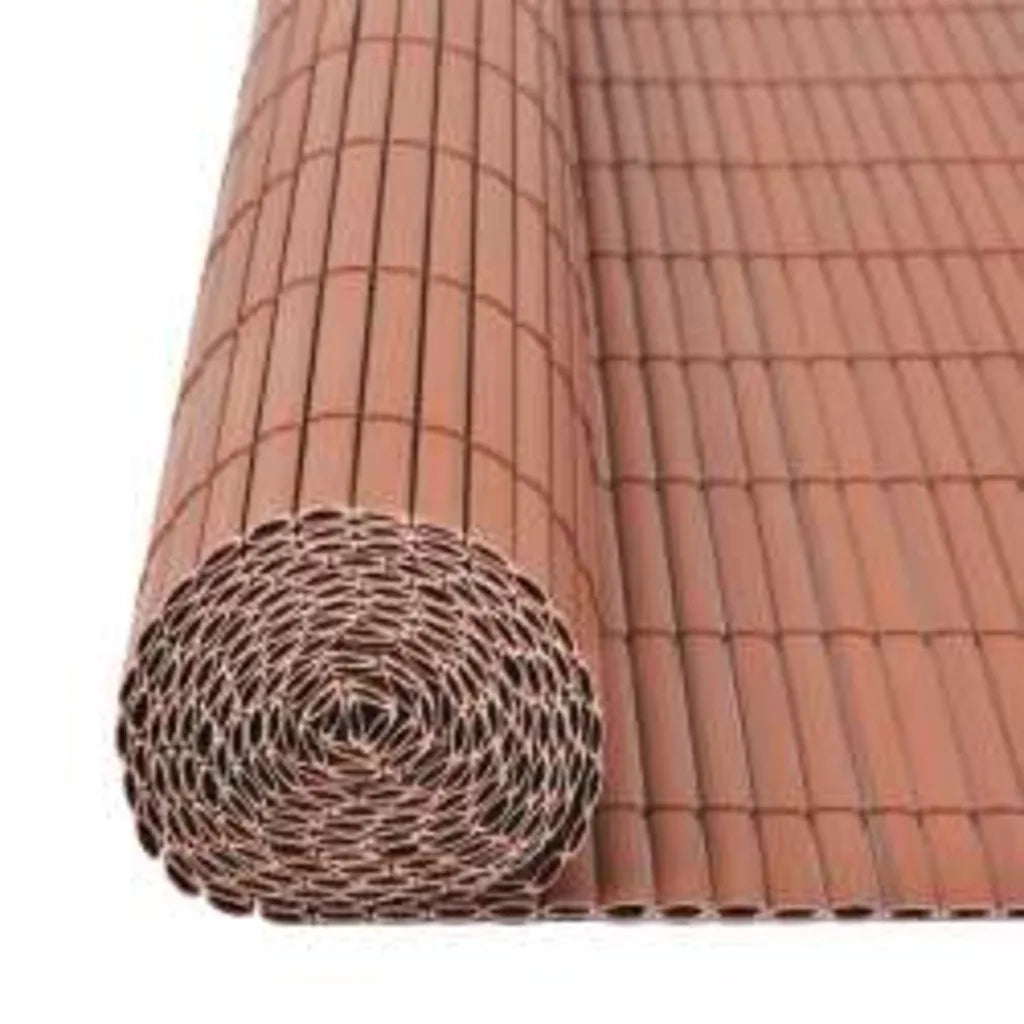 Recinzione da Giardino a Doppio Lato 110x500 cm Marrone 317164