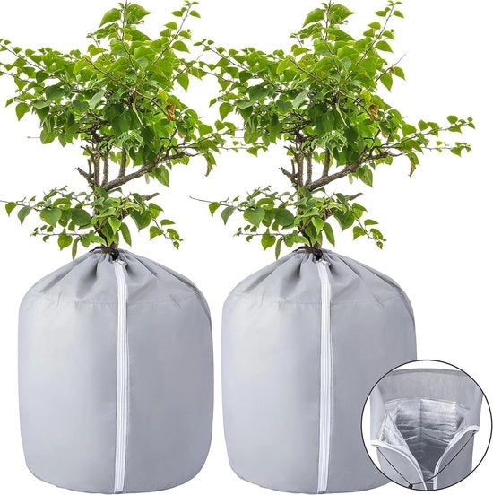 2 pezzi di protezione termica per vasi - 50x45cm protezione per piante in vaso - protezione per vasi da giardino con corda per trainare - protezione dal freddo per vasi da fiori vasi da fiori per piante