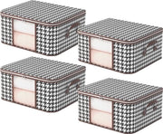 Set di 4 contenitori pieghevoli da 50 litri per coperte, coperte e abbigliamento