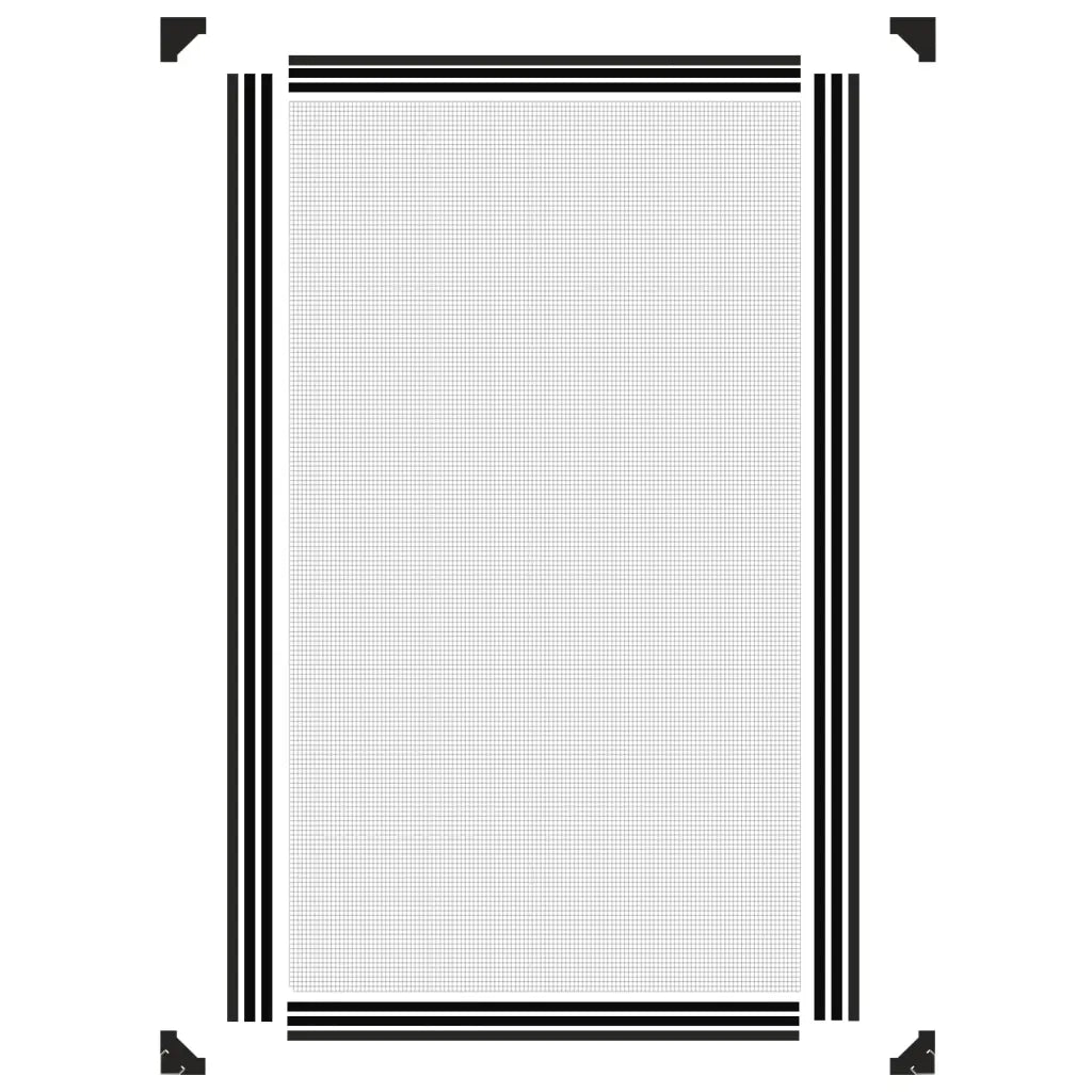 Zanzariera Magnetica per Finestre Antracite 80x140 cm 153848