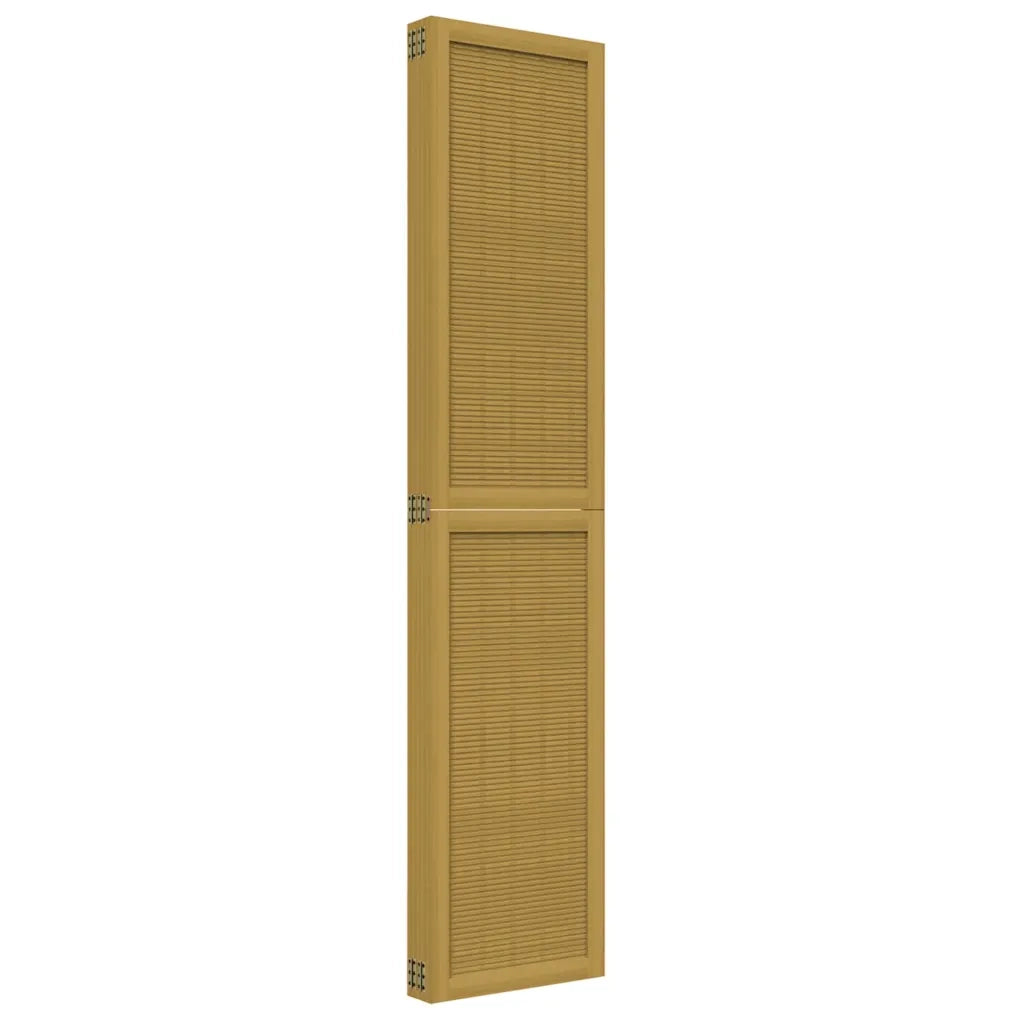Divisorio Ambienti 5 Pannelli Marrone Legno Massello Paulownia 358822