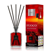 Trade Shop - Maxi Diffusore Ambiente Cubo Con Bastoncini Fragranza Fuoco Rosa Passionale 250ml -