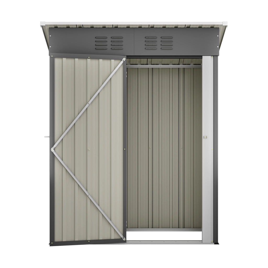 Casetta da Giardino 152x84x182 cm in Metallo Grigio - 1.27 m²- Resistente alle intemperie