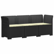 Divano da giardino 3 posti con cuscini in look rattan PP 3443818