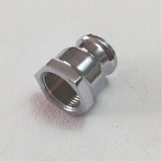 Manicotto ridotto da 1/2''x 3/8'' in ottone cromato ff
