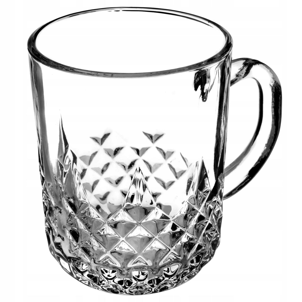Tazza da tè/caffè KADAX da 230 ml con manico, in vetro spesso.