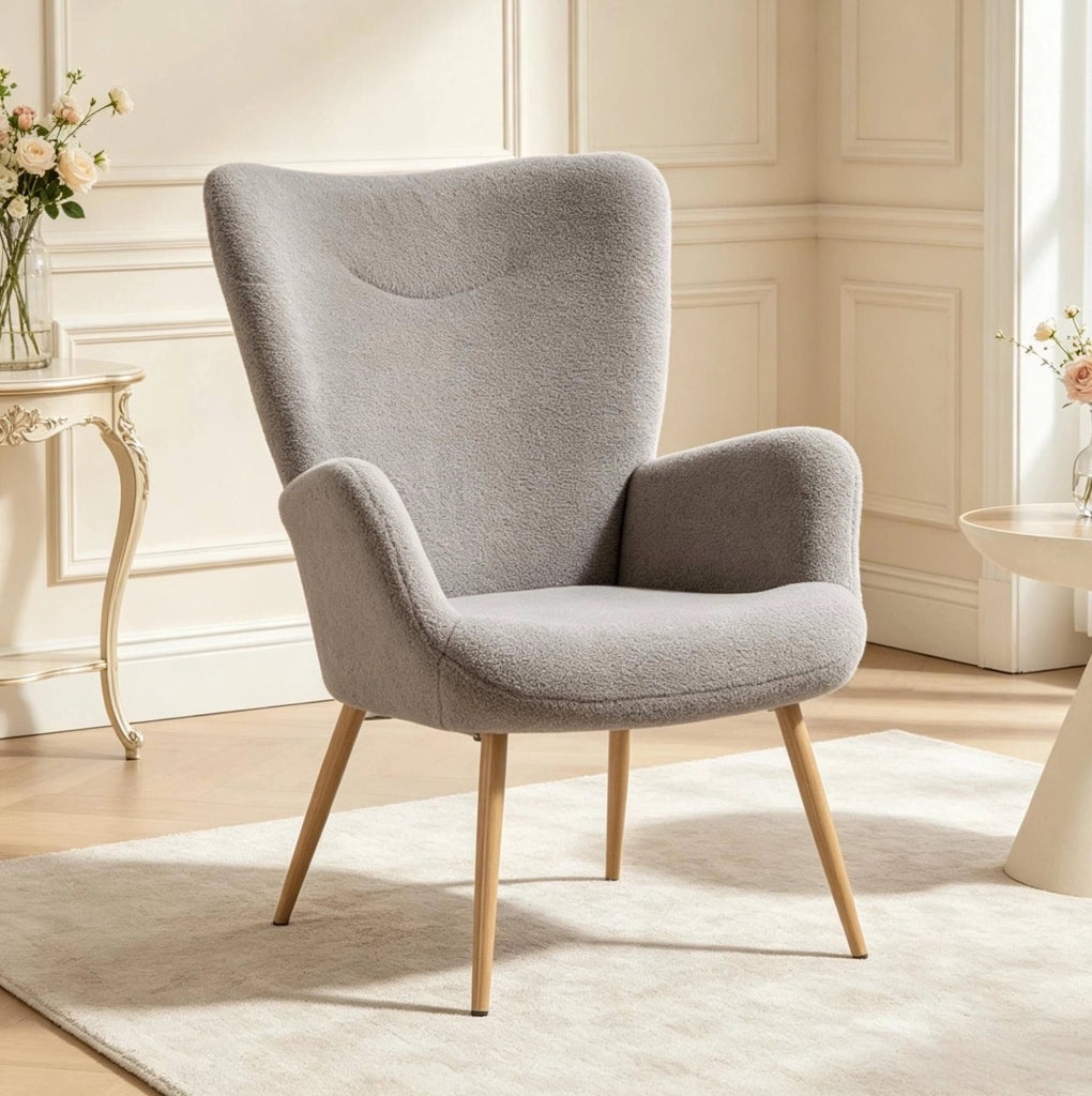 Poltrona 71x74x97.5 cm ergonomica in poliestere grigia