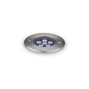 Lampada Da Incasso Moderna Floor Alluminio Cromo Led 6W 3000K Luce Calda