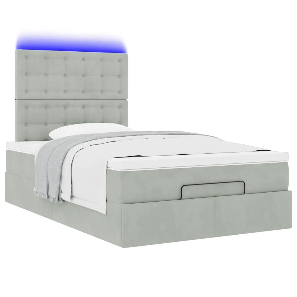Struttura Letto Pouf con Materassi 120x200 cm Velluto 3314456