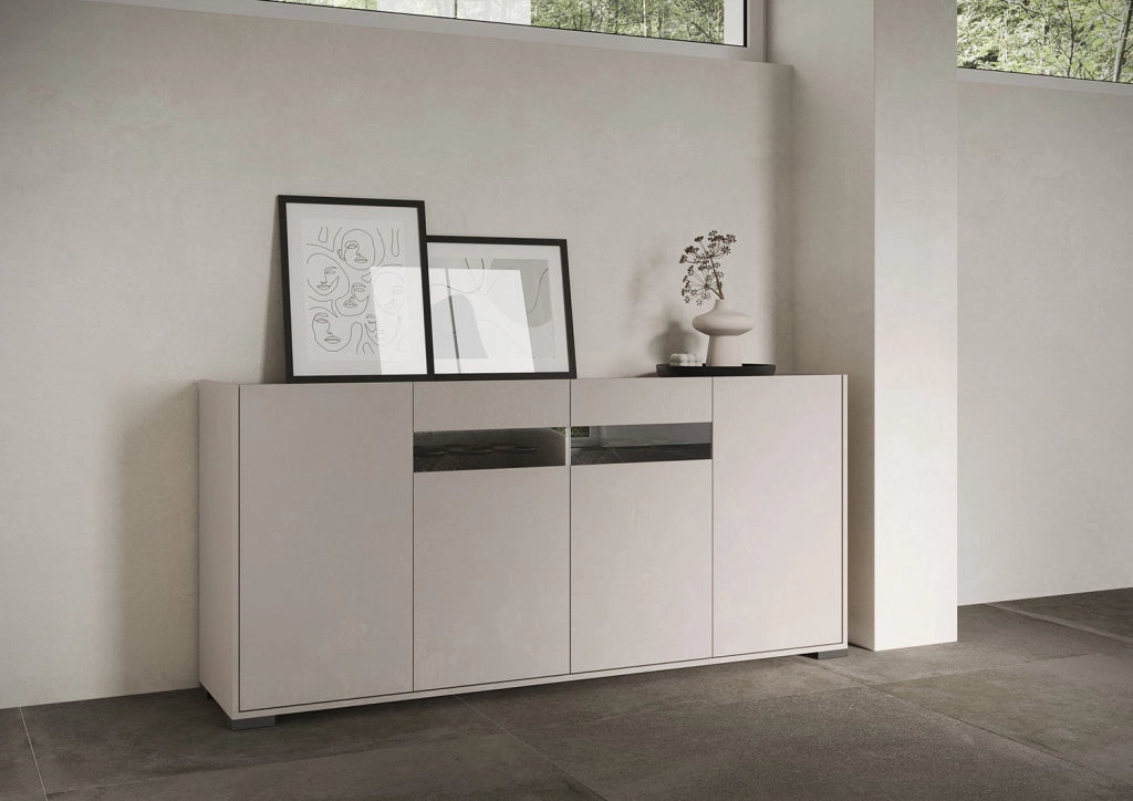 Madia 4 ante 174x40x81 cm cashmere - RIFLESSO