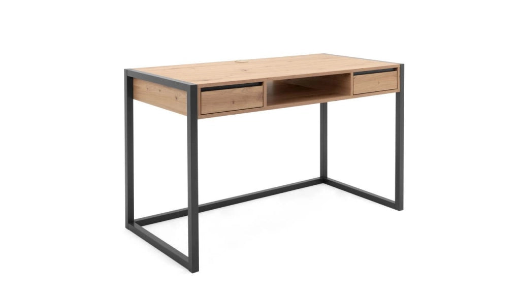Scrivania 120x60x75 cm Denver 30 quercia antracite