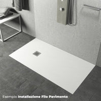 Piatto Doccia in Pietra 90x170 cm Pedrinelli Ardesia Stone Side Bianco