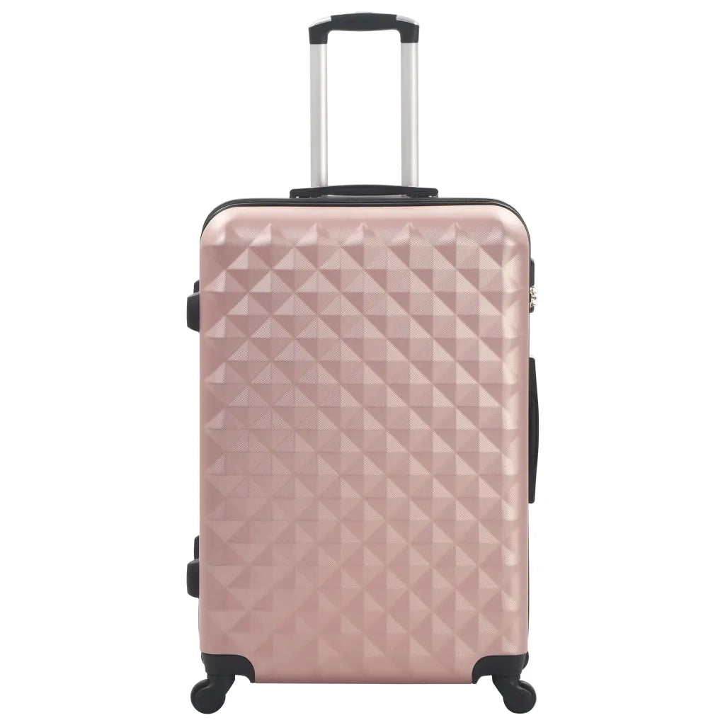 Set Trolley a Custodia Rigida 3 pz Oro Rosa in ABS cod mxl 54224