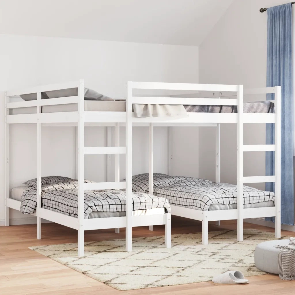 Giroletto Castello Triplo Bianco 200x200/80x200cm Massello Pino
