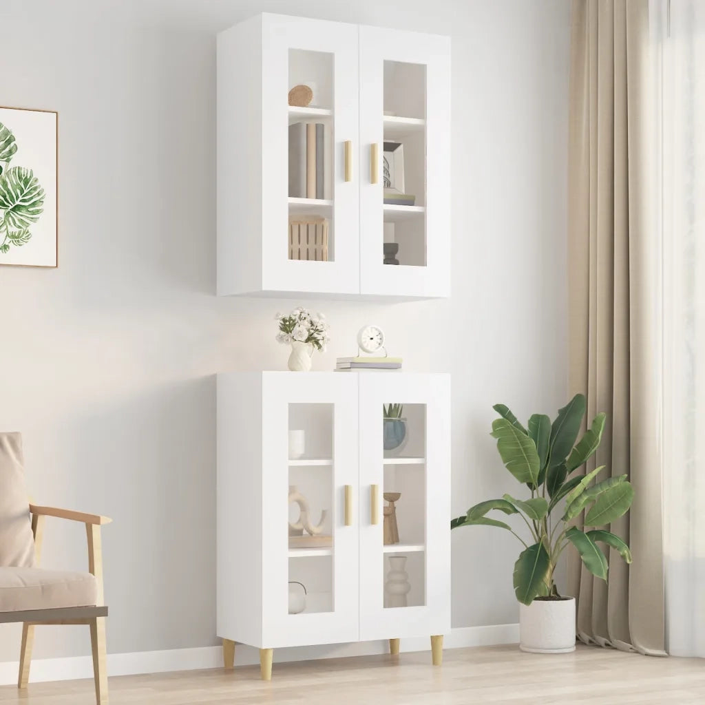 Armadietto Pensile a Parete Bianco 69,5x34x90 cm CFW1107580