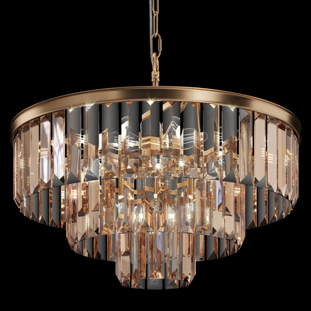 Lampadario sospensione cristallo Maytoni Revero Ø50 7xE14