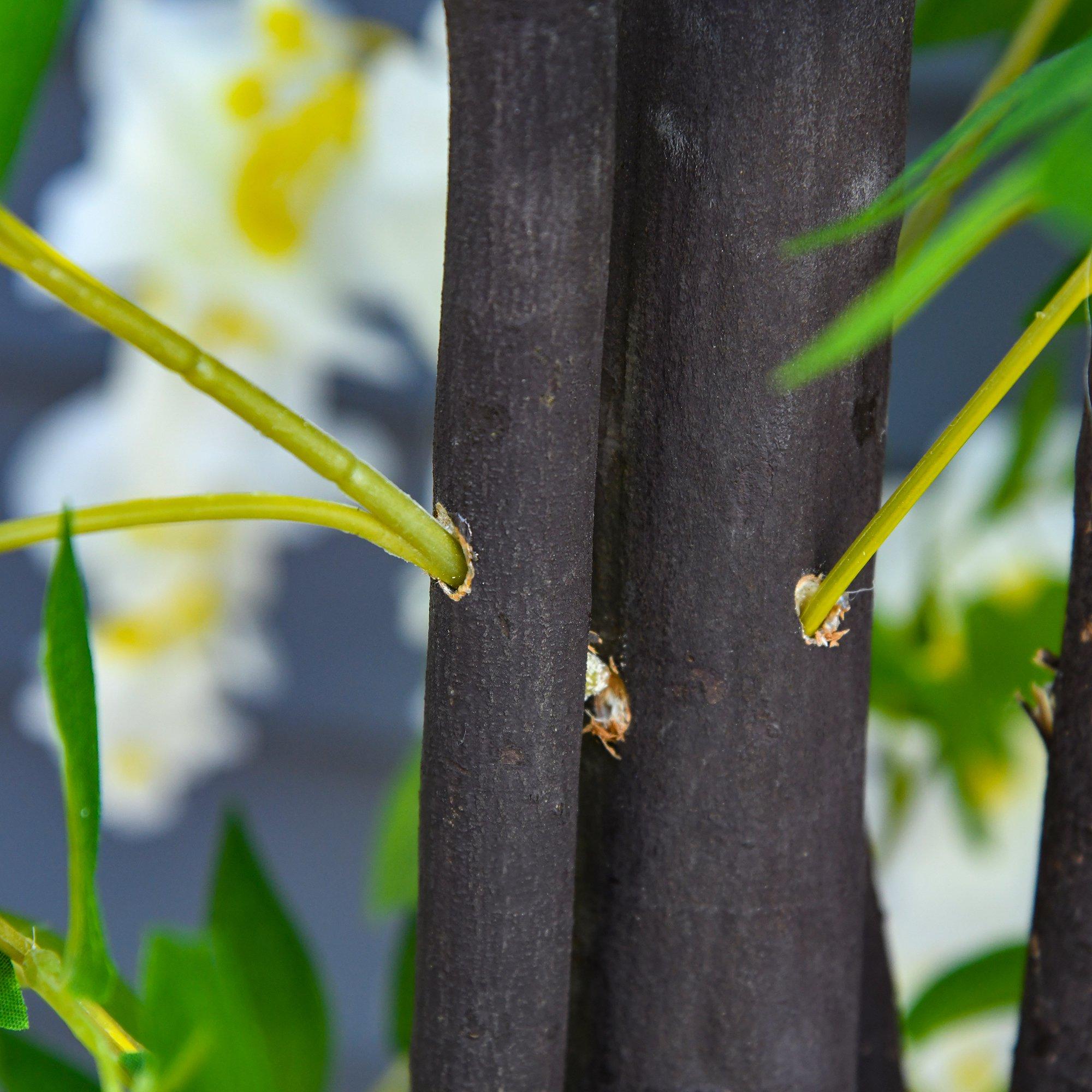 Pianta Artificiale Glicine Bianco H165 cm con Vaso