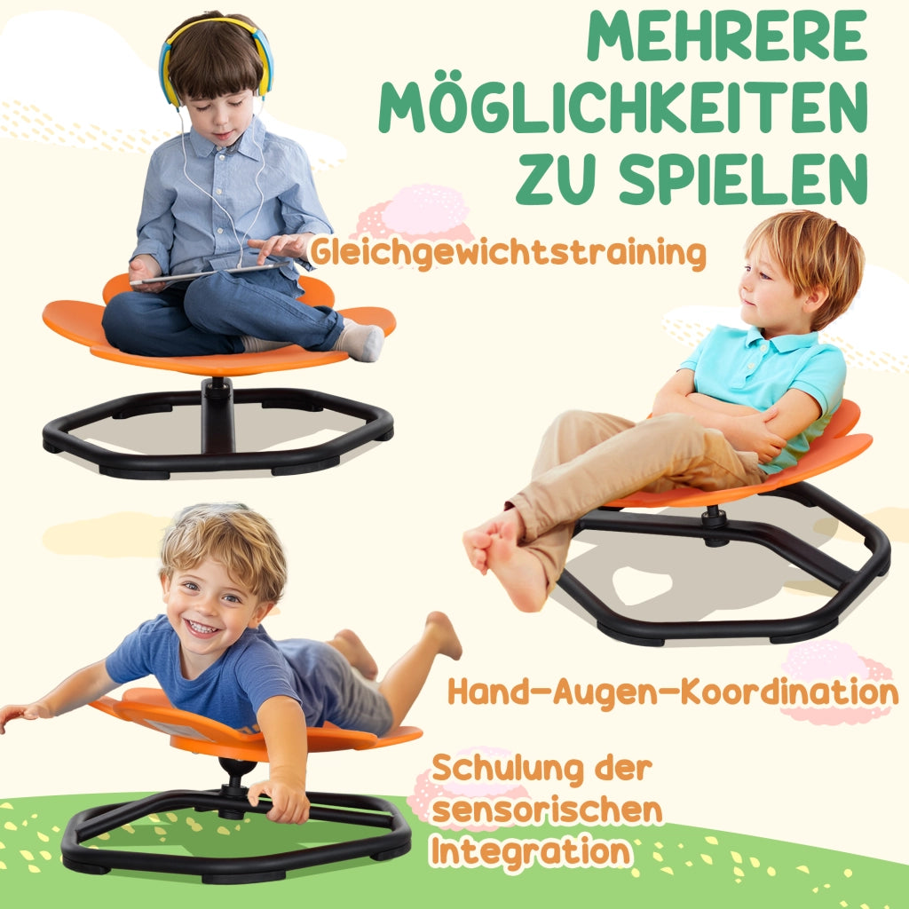Sedia girevole per bambini sensoriale ¨C zephmum ¨C plastica arancione