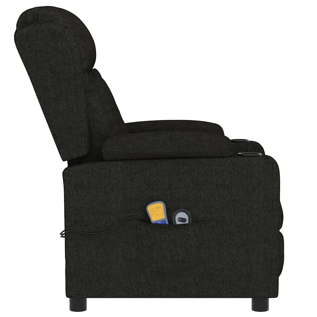 Divano Sedia-Poltrona Massaggiante Elettrica Nera in Tessuto 364401