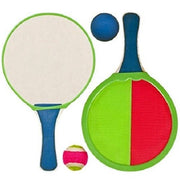 Trade Shop - Set 2 Racchette 2in1 Doppia Funzione Con 2 Palline Beach Tennis Spiaggia Mare -