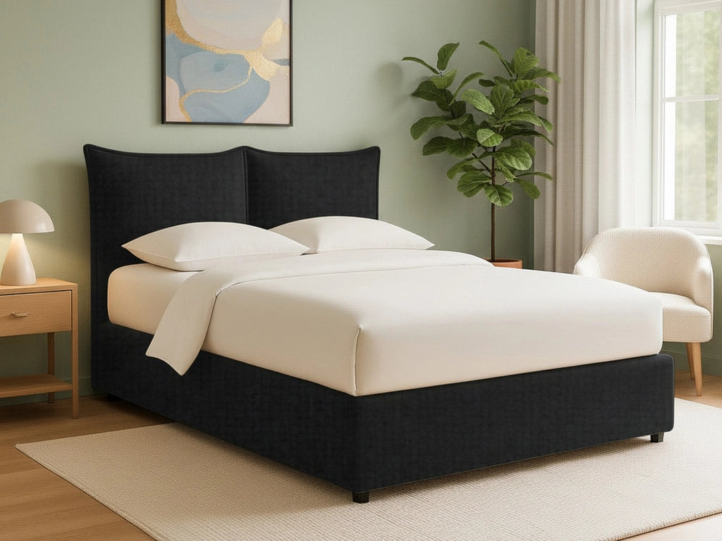Chatteris, Letto Singolo Sfoderabile Made in Italy, Grigio Scuro