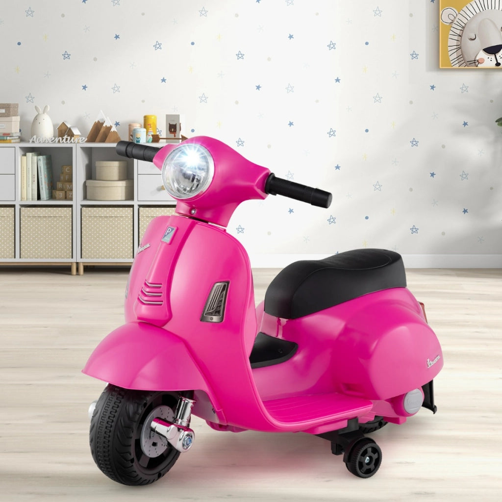 Moto elettrica per bambini con faro a led e suono di clacson, Veicolo elettrico per ragazzi e ragazze Rosa-Moto elettriche