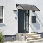 Pensilina per Ingresso Mellerud in Policarbonato 100 x 60 cm Marrone / Nero [en.casa]