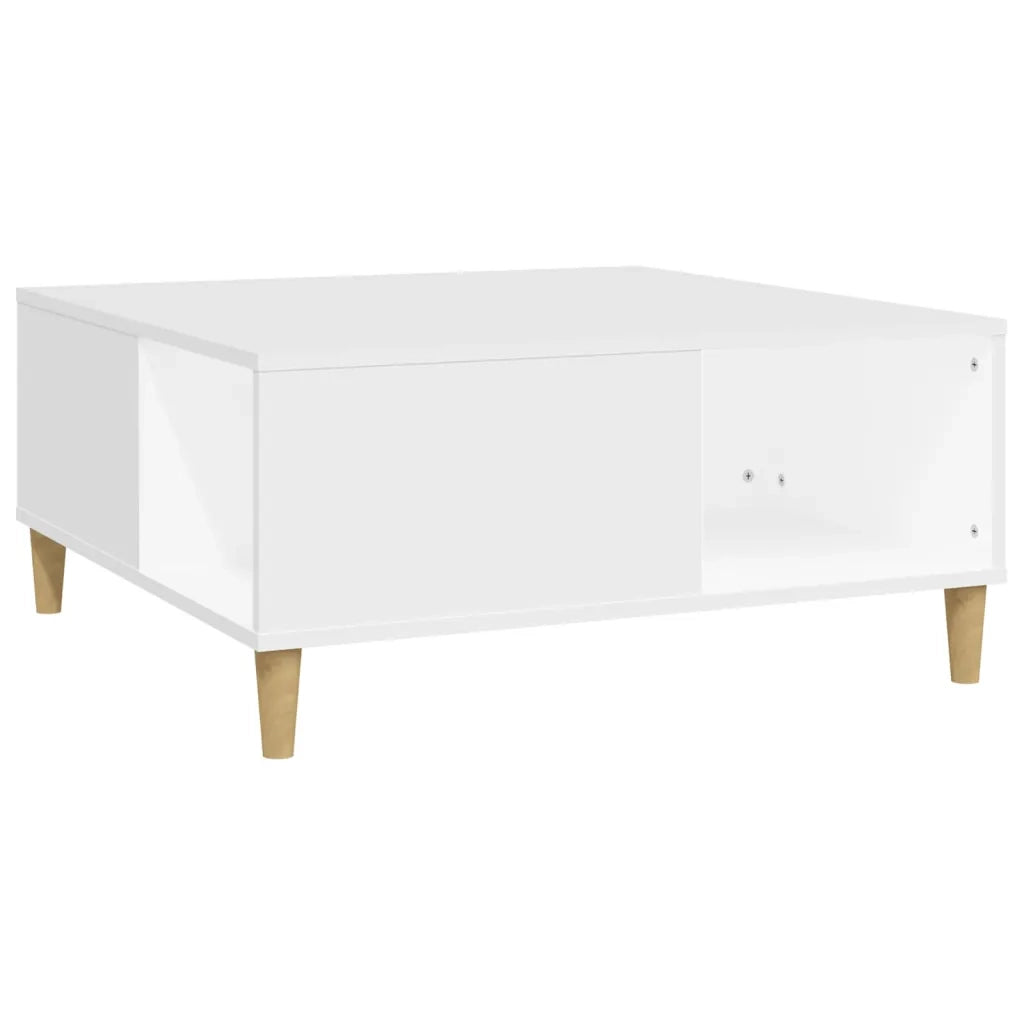 Tavolino da salotto | Tavolino da caff¨¨ | Tavolino da Soggiorno Bianco 80x80x36,5 cm in Legno Multistrato