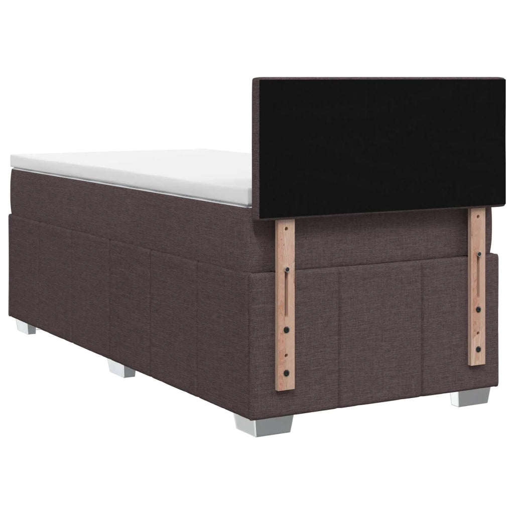 Letto box spring con materasso Marrone Scuro 90 x 200 cm 3451132