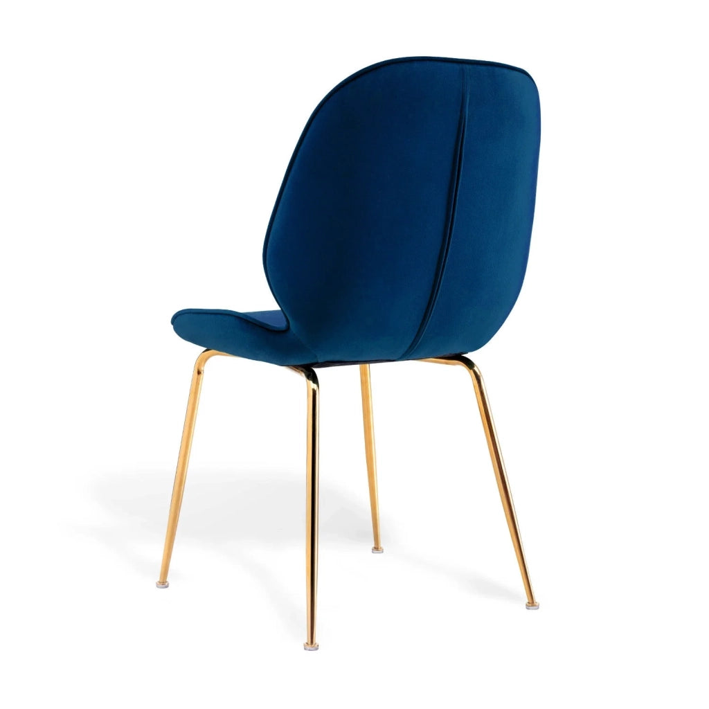 LÚZETE - SEDIA ASHCROFT IN VELLUTO BLU