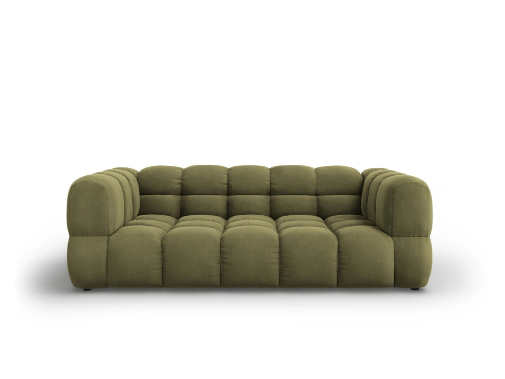 Cosmopolitan Design - Divano "Sky" 3 posti in velluto verde chiaro 