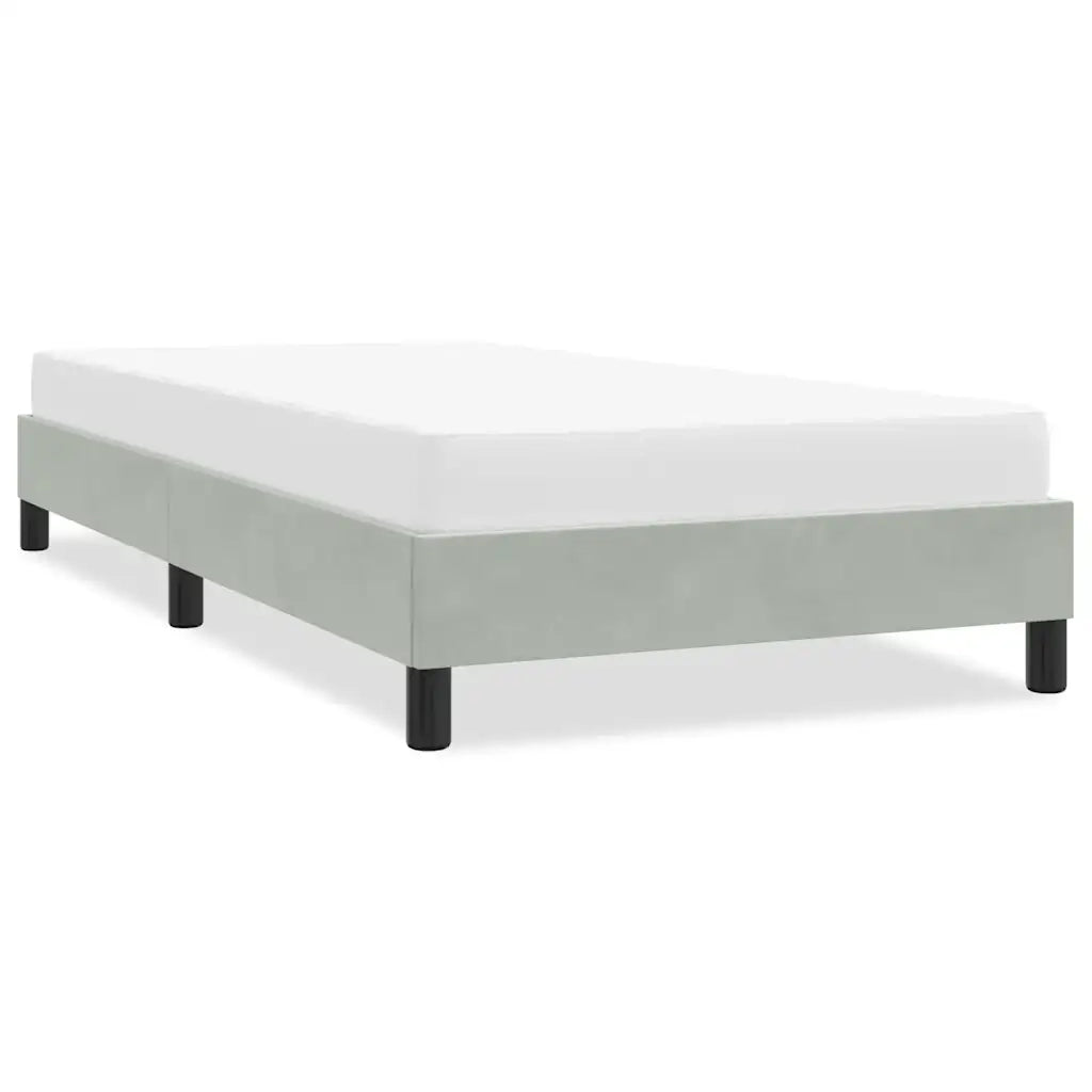 vidaXL Giroletto senza Materasso Grigio Chiaro 100x220 cm Velluto