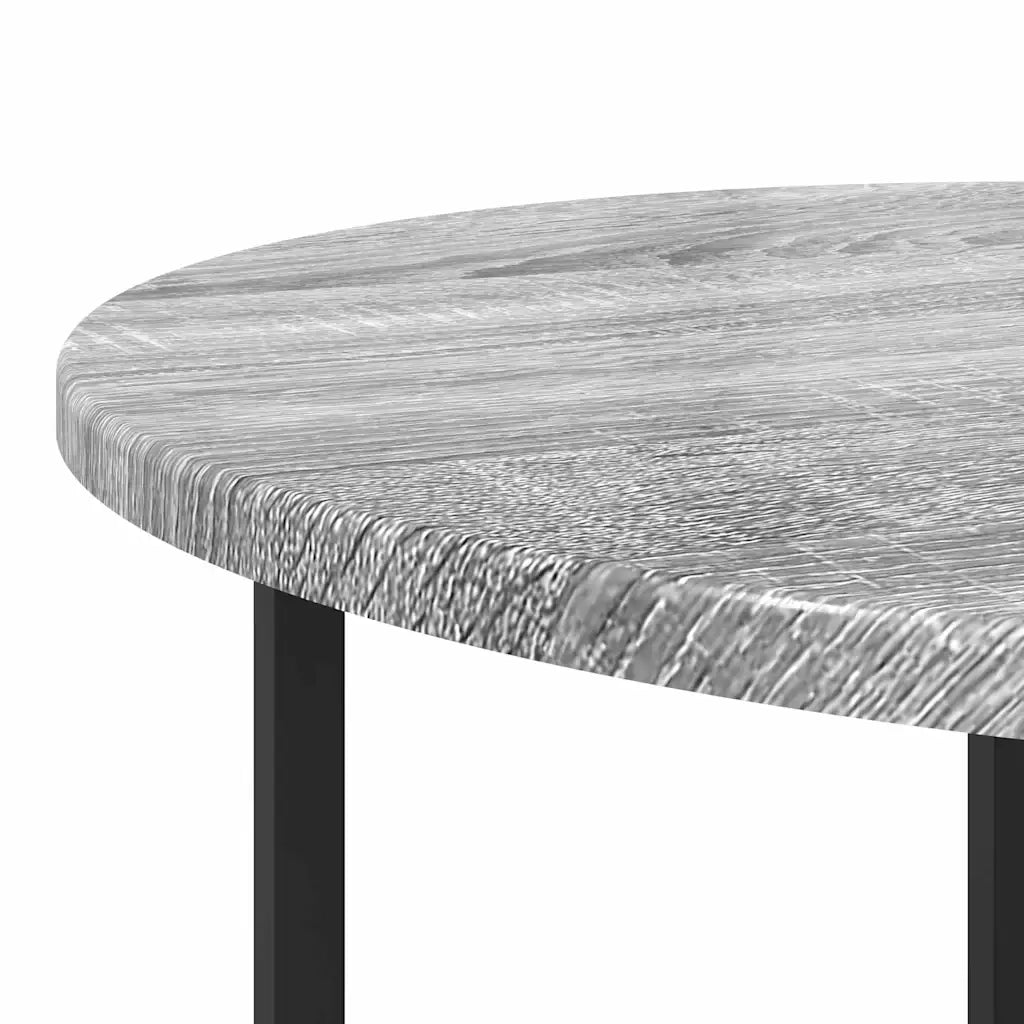 Set tavolini 2 pcs Grigio Sonoma e Nero 869699
