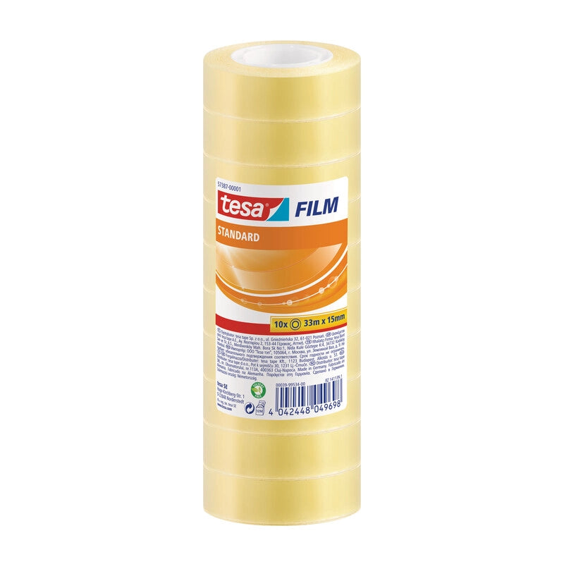 NASTRO TRASPARENTE TESA TORRE 10 PZ 15MMX33M- 1,0 confezione