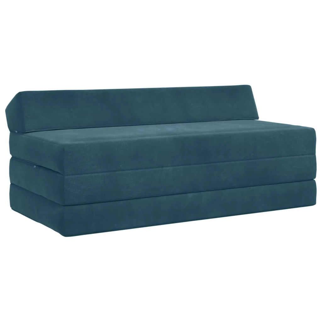 Divano Letto Pieghevole Blu 120 x 60 x 49 cm Tessuto