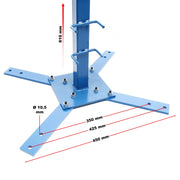 Cavalletto di supporto per bordatrice manuale con porta matrici