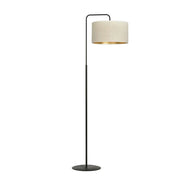 Piantana Contemporaneo Ganesha Acciaio Nero Bianco 1 Luce E27 Ip20