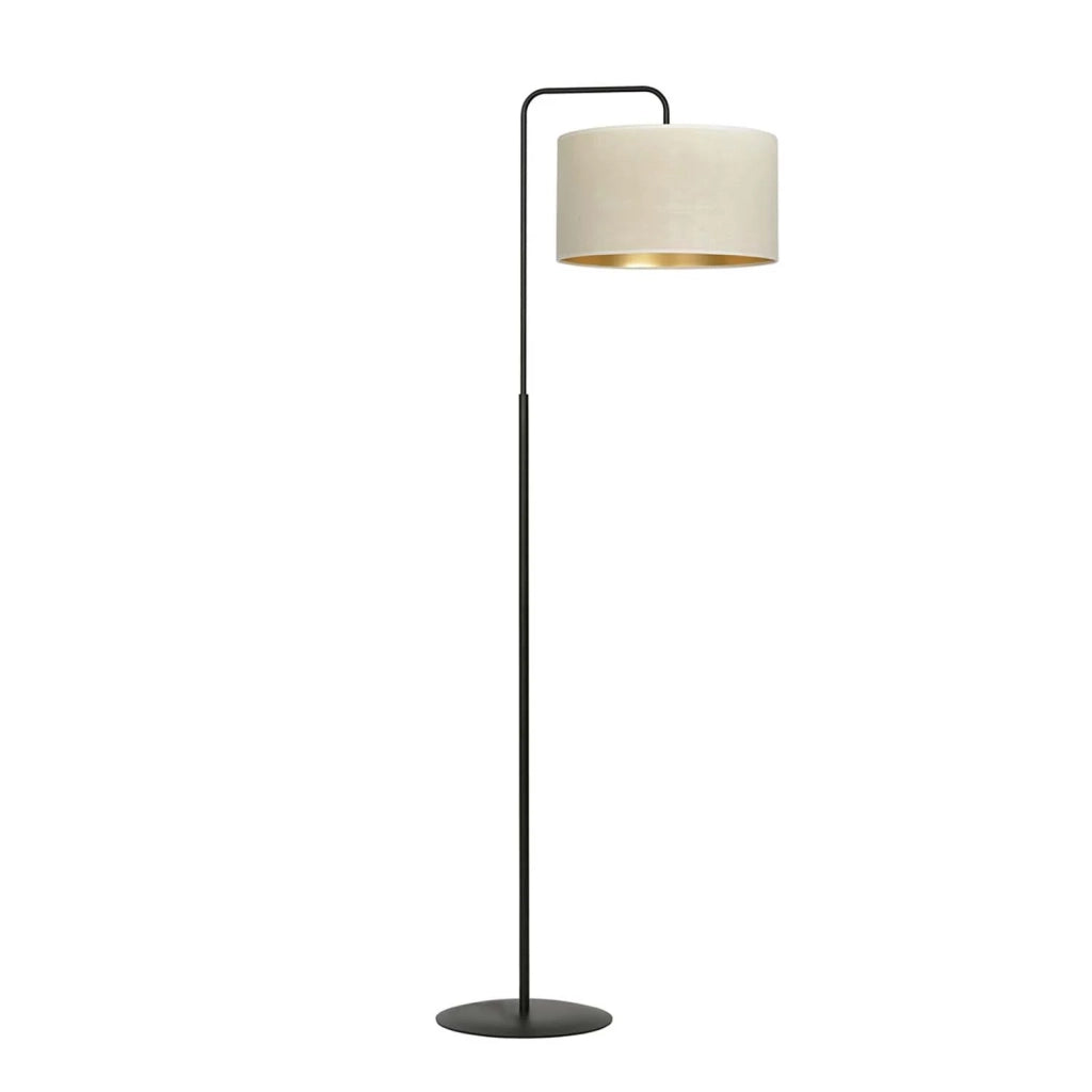 Piantana Contemporaneo Ganesha Acciaio Nero Bianco 1 Luce E27 Ip20
