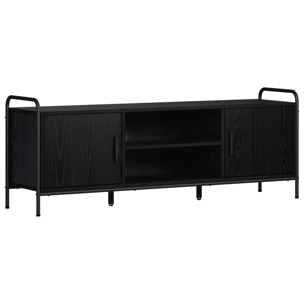 Mobile TV 133 x 33 x 50 cm Rovere Nero Legno ingegnerizzato 8013716