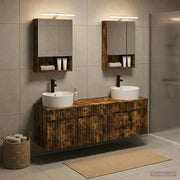 Set di Armadi da Bagno 5 pcs Rovere Fumo 50 x 14,5 x 70 cm 3406603