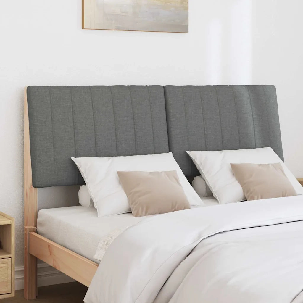 Testiera imbottita Grigio scuro 135 cm Pino massello 879400