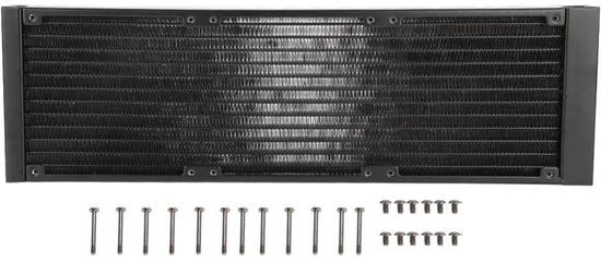 Raffreddatore Radiatore 360mm - Alluminio - 12 Tubi - Scambiatore di Calore PC - Scaldabagno - Regolabile - Progetto di Sicurezza