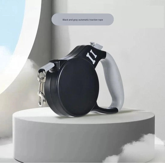 Trekki automatico per cani con cavo telescopico 5 metri colore grigio scuro